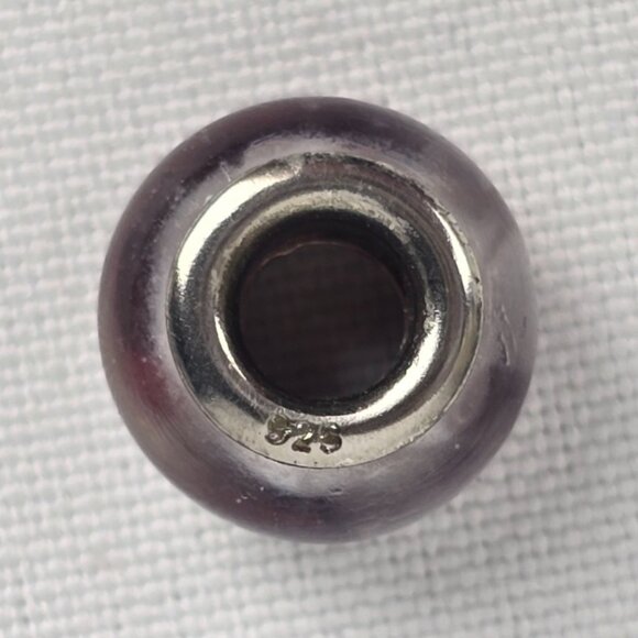 925 Sterling Silver Red Glass European Bracelet Bead - Picture 4 of 5